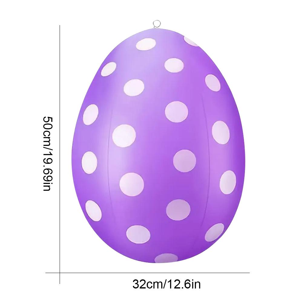 Easter Inflatable Egg Party Balloon DIY Plastic Egg Ball Wear Resist Colorful Egg Balloon Outdoor Garden Yard Lawn Decoration