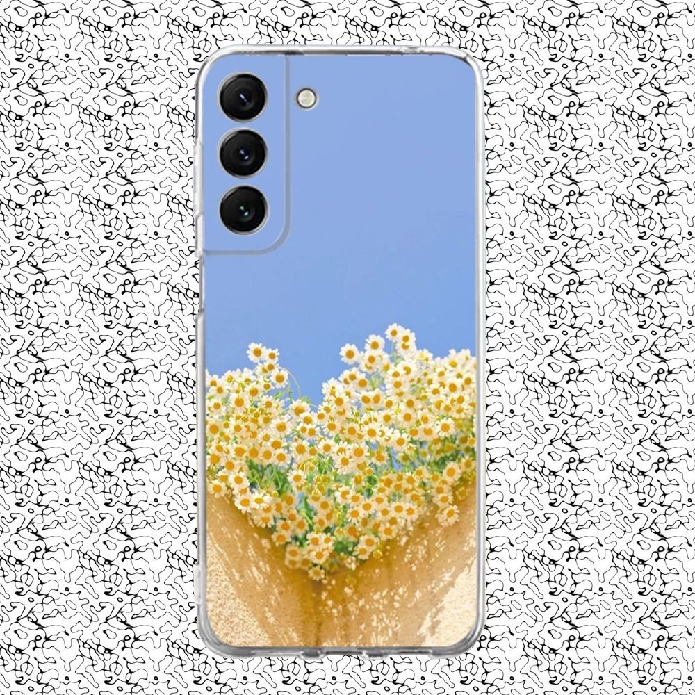 Летний цветок ромашки Чехол для телефона Силиконовый Для Samsung S30,S23,21,22,20 Ultra,S20 FE lite,S10,9,PIus Note20ultra Чехол Прозрачный