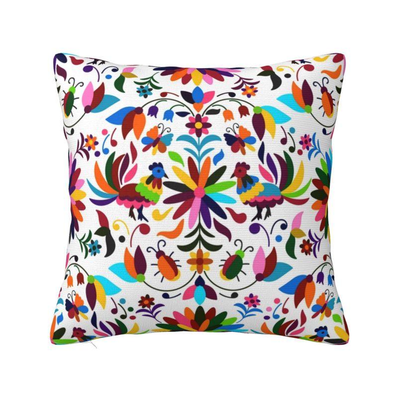 Mexican Otomi Bird Luxury Throw Pillow Covers Home Decorative Animal Embroidery Car Cushion