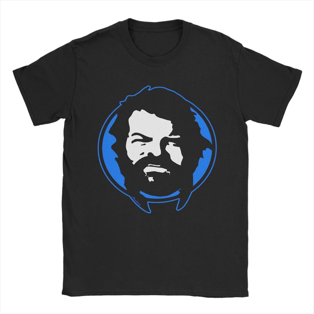 Spencer Bud film movie legend Pure Cotton T Shirt For Unisex Beach  Streetwear T Shirts Round Neck Harajuku Tee Shirt Clothing