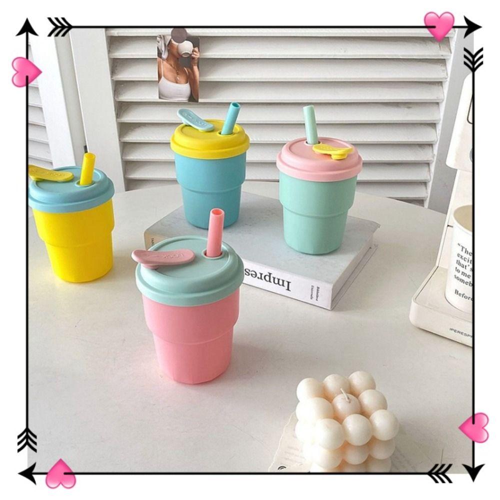 Leakproof Cartoon Straw Cup Cute Sport Water Bottle New Drinking Tumbler Children Birthday Gift