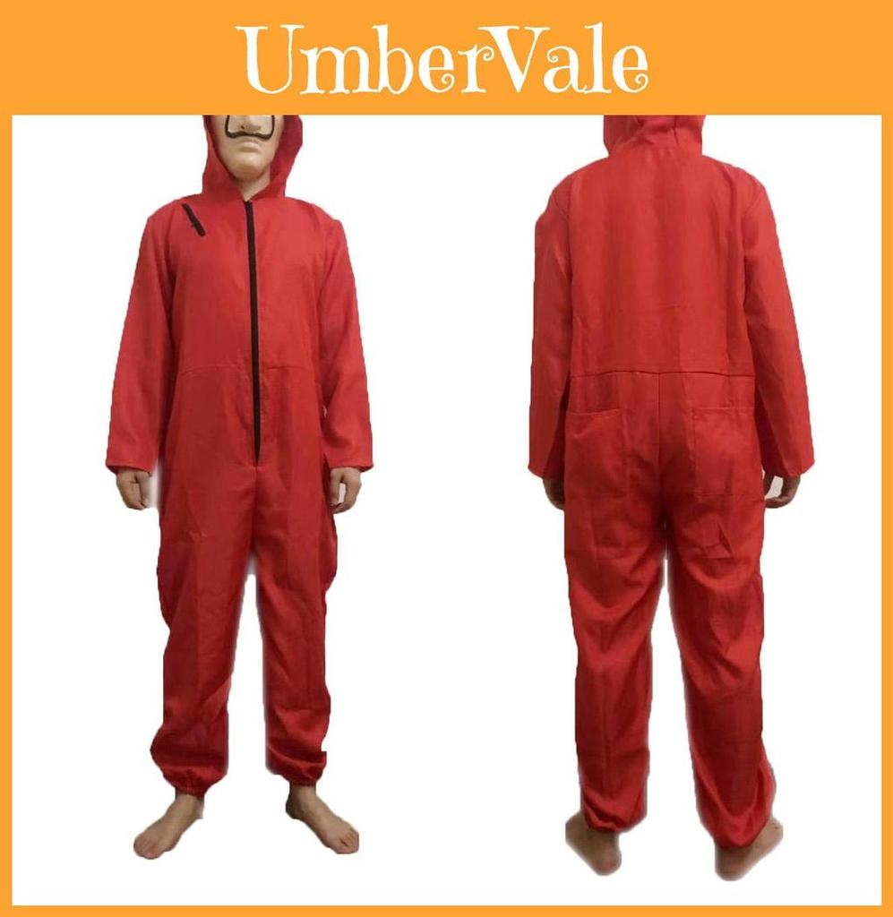 Stylish Salvador Dali Money Heist Jumpsuit And Mask For Kids And Adults