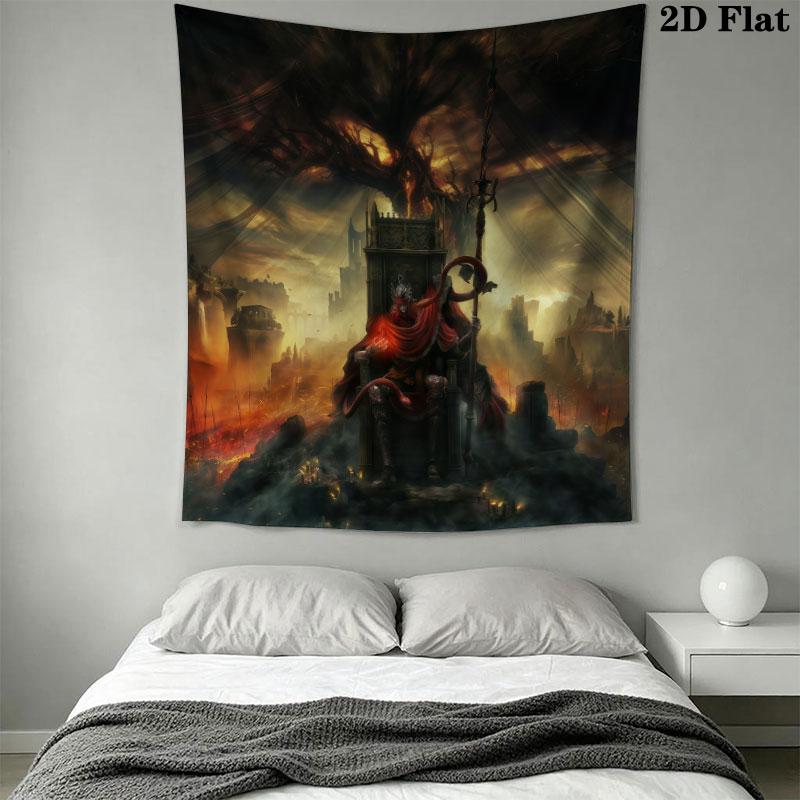 Elden Ring Wall Hanging Printed Fabric Blanket Decorative Tapestries for Bedroom Living Room Home Decor