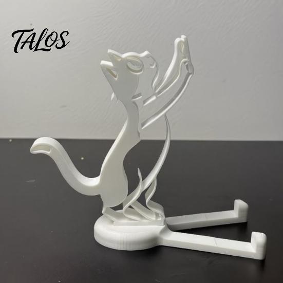 Изогнутый держатель для телефона с функцией подъема 3D-печатный держатель для мобильного телефона, цельнолитой подставка, устойчивая поддержка в форме лазающего кота для просмотра видео Подставка для