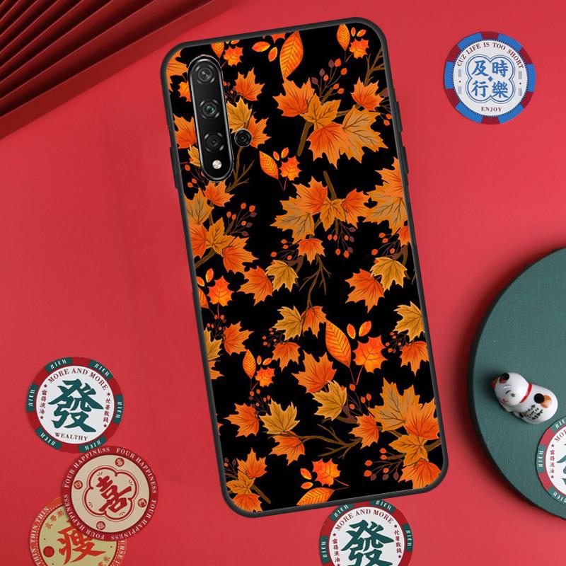Autumn Leaves Fall Pumpkin Halloween For Huawei Nova 12s 7i 8i 11i 12i Y73 Y70 Y90 Y60 Y72 Y61 Y91 9 10 SE P30 Pro P40 Lite Case