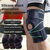 Спортивные наколенники Баскетбол Бег Пружинные ремни Компрессионные леггинсы Силиконовая менисковая амортизация Бандаж для надколенника Дышащие