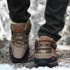 Мужская спортивная обувь, походная обувь, зимние кроссовки с мехом, мужская коричневая повседневная спортивная обувь для активного отдыха, нескользящая, большого размера