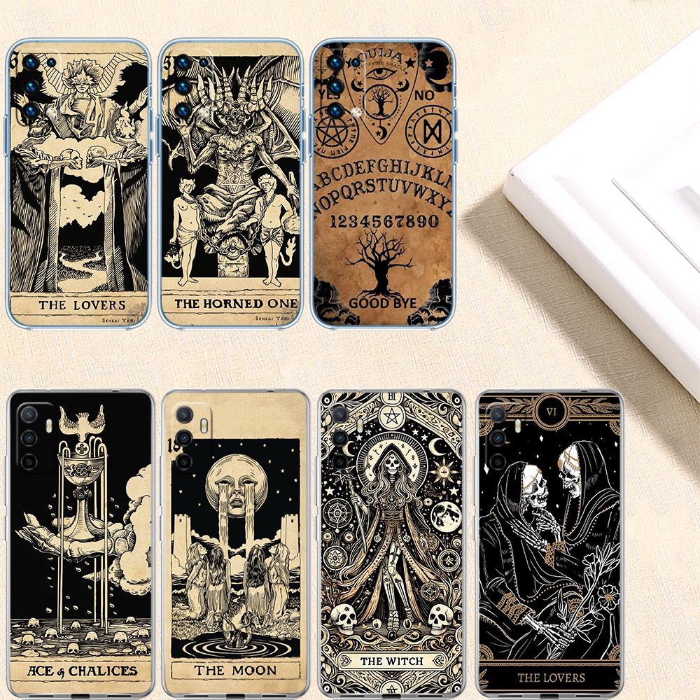 RE21 Divination Tarot Transparent Phone Case for Motorola Moto G40 G04 G05 One Ace Action  Fusion + Plus Hyper Macro Vision Zoom