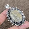 Fossil Coral Gemstone Handmade 925 Sterling Silver Jewelry Pendant 2.52" KKG-751