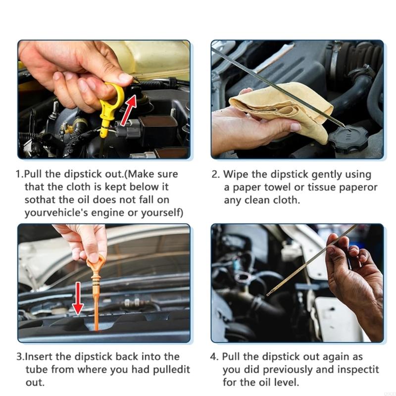 Q9QD Precise Measurement Car Engine Oil Fluid Level Dipstick for 308 3008 508 5008 Oil Dipstick Automotive Accessories 1174F0