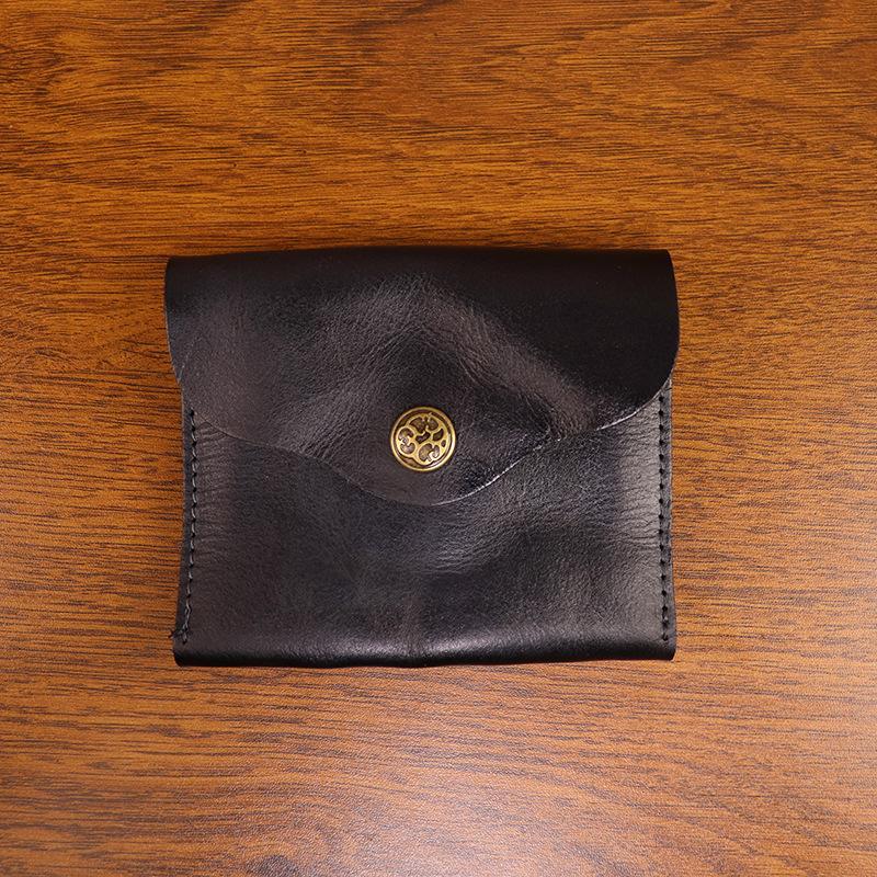 Distressed Leather Business Card Holder, Credit Cards Wallet for Men Slim Compact Vintage Card Holder Minimalist Card Organizer