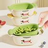 Овощной дуршлаг, миска-сито, пищевой, без BPA, пыленепроницаемый дизайн, двухслойная корзина для мытья фруктов с ситом