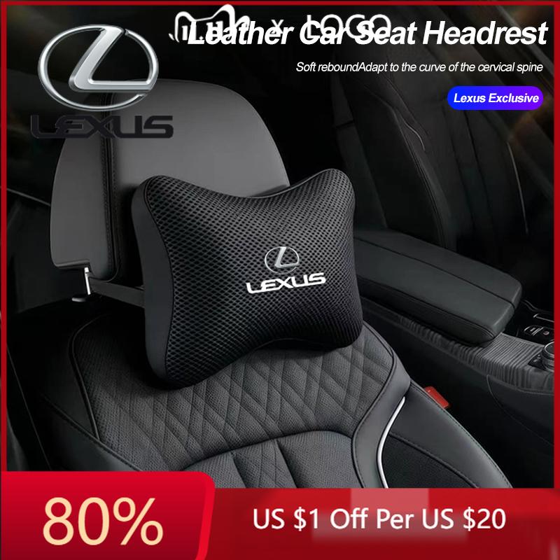 2026 Hot Interior Stickers Leather Car Seat Headrest Memory Cotton Neck Pillow For Lexus F SPORT RX300 IS200 IS250 ES350 Ct200h