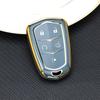 Мягкий чехол для смарт-ключа из ТПУ с 4/5 кнопками для Cadillac ATS CT6 CTS DTS XT5 Escalade ESV SRX STS XTS ELR 2014-2018, сумка-брелок