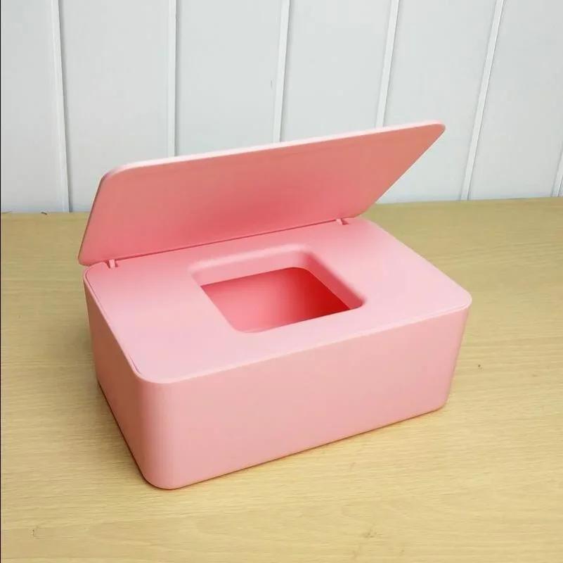 Чехол-держатель для диспенсера влажных салфеток с крышкой, черный пылезащитный ящик для хранения салфеток для домашнего офиса, достаточно тяжелый и устойчивый