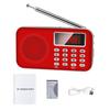 Y-619 Digital Radio LED Display Noise Cancelling PW-cut Memory 2 Inch 3W USB/TF/AUX Mini MP3 Player for the Aged