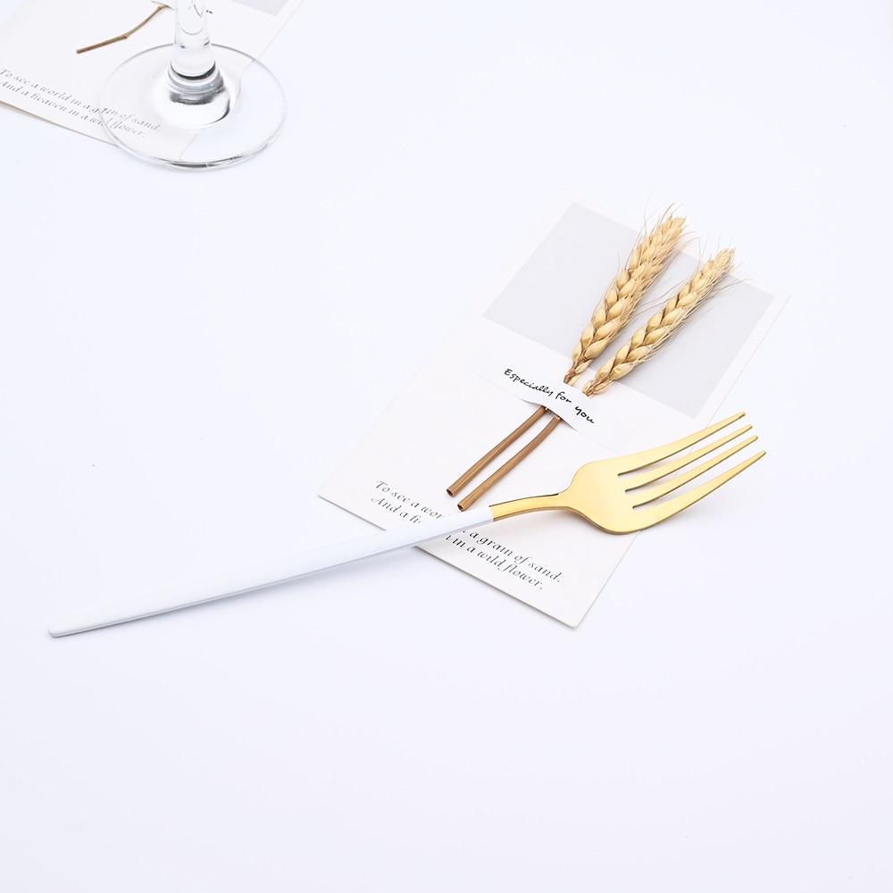 Purple Stainless Steel Cutlery Set 24pc For 6 Flatware Knife Fork Coffee Spoons Tableware Suit Household Kitchen Dinnerware Set