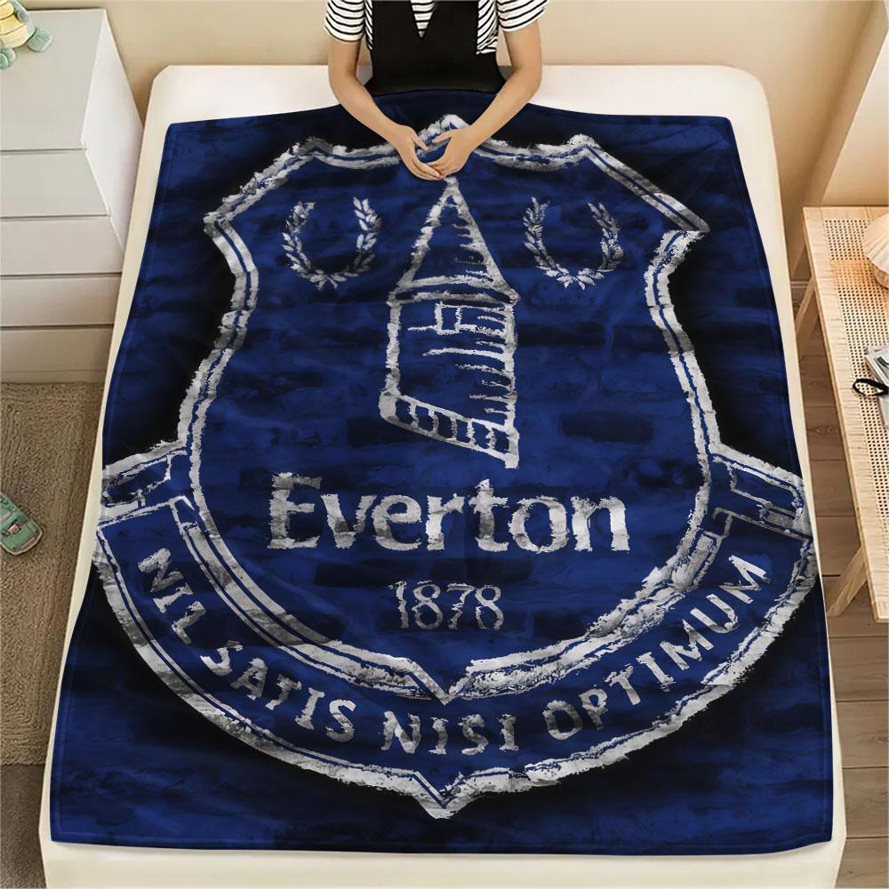 1PC Everton F.C Patterned Flannel Blanket Suitable For All Seasons for Home Decor Warmth and Comfort Gifts Holiday Present
