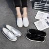 2025 Spring New Women's Flat-soled Women's Single Shoes, Korean Version of Casual Leather Board Shoes, Loafers, Light White Shoes
