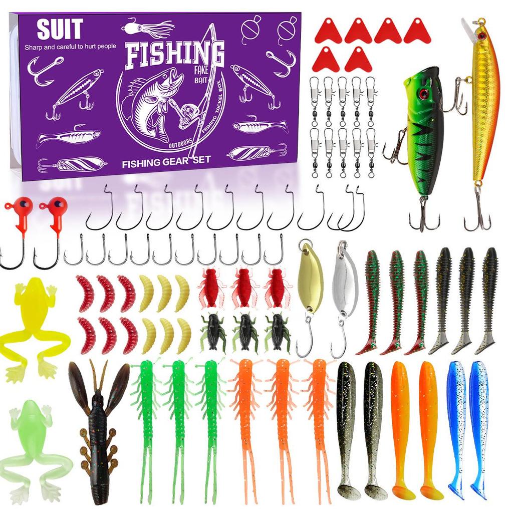Креативный рождественский набор рыболовных приманок: Приманки для пресноводной форели, окуня и лосося с крючками