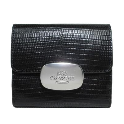 Кошелек FCR395 CR395 Черный Элиза тисненый кожаный кошелек ящерицы маленький (двойной кошелек) Женский [Продукт Outlet] [Бренд] [Товар]