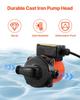 Hot Water Recirculating Pump, 38 LPM, Instant Circulation Circulator Pump System, 3-Speed Control, 100W, AC 220-240V, G3/4 in to G1/2 in Adapter, Cast