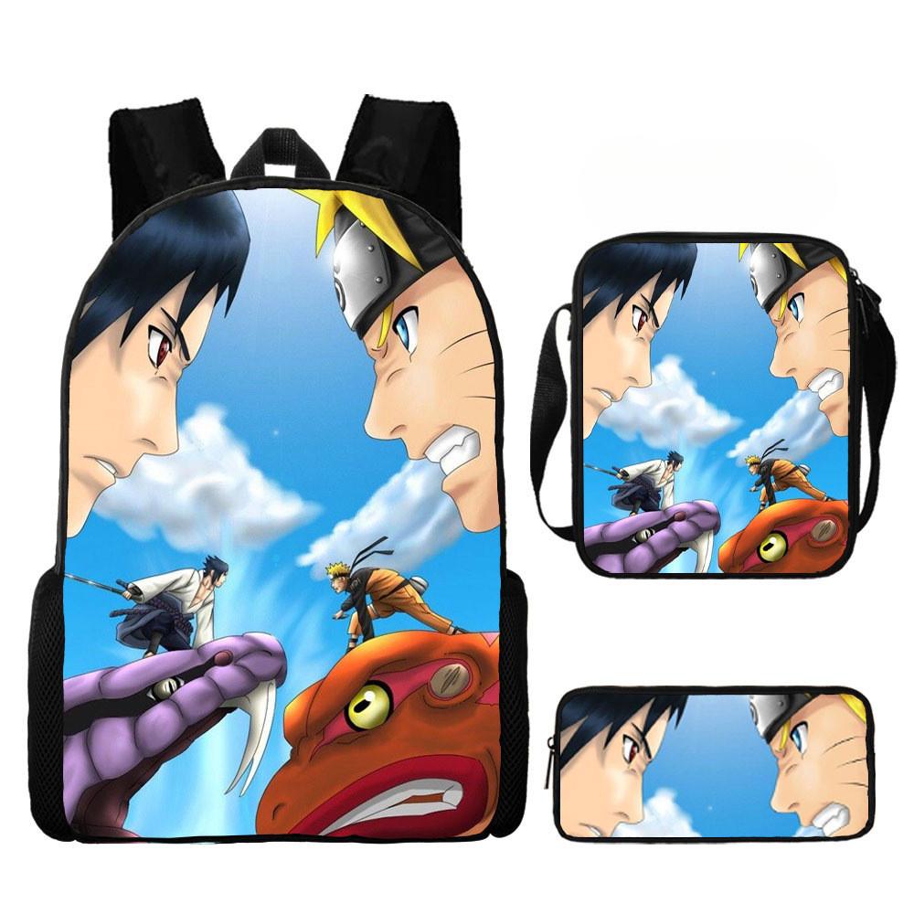 Детский рюкзак Наруто из легкого прочного материала для школы и путешествий