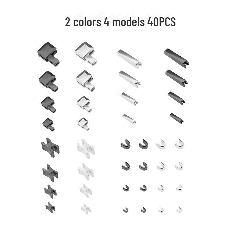 Комплект для ремонта металлической молнии с аксессуарами для двухстороннего открывания