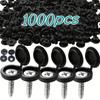 1000pcs Hinged Plastic Screw Cap Cover Fold Snap Protective Cap Button For Car Furniture Decorative Nuts Cover Bolts Hardware