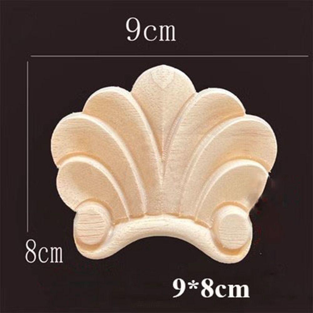 Unique Wooden Figurines Crafts Natural Floral Corner Appliques Frame Wall Door Decoration