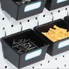 1/6 Наборов Перфорированная панель с крючками и этикетками Крючки для перфорированной панели Держатель для коробок для мастерской Гаражные аксессуары для организации Инструменты