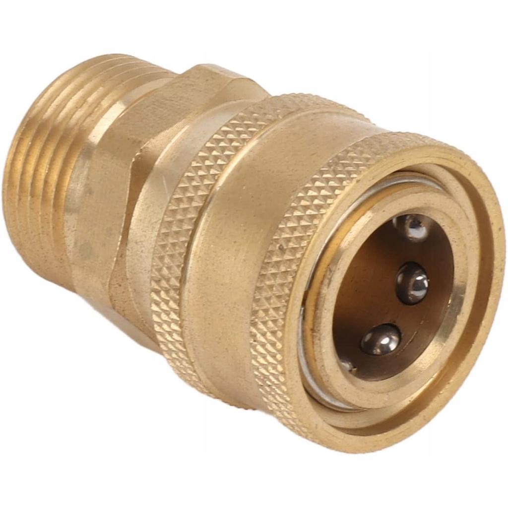 Brass adapter for pressure washer M22x1.5mm to 1/4" quick connector