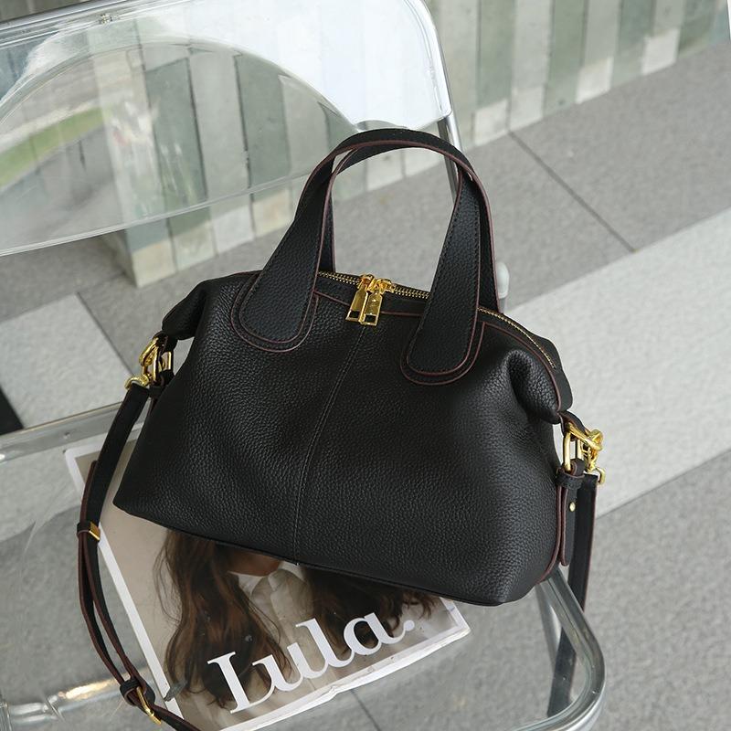 Crossbody Bag Fashion Large Capacity High-grade High-grade Sense of Ocean Top Layer Cowhide Handbill Shoulder Genuine Leather Handbag for Women