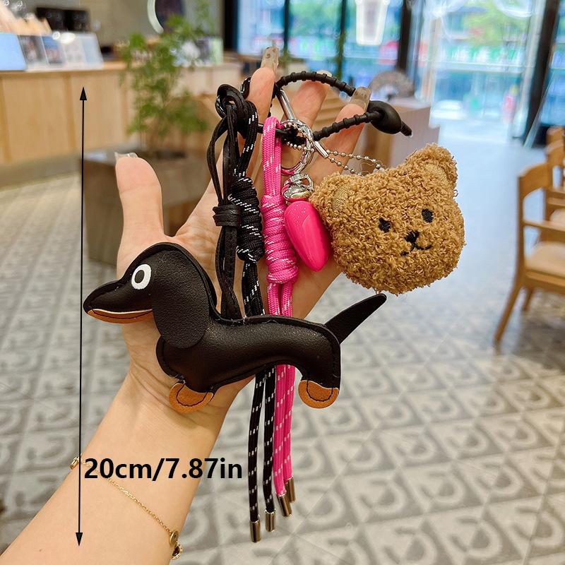 Yogodlns Колбаска Собака Милый Медведь Сумка Украшение Подвеска Сумка Шарм Декор Сумка Школьный Портфель Подвесное Украшение