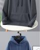 2025 Autumn/Winter Unisex Fleece-Lined Hooded Sweatshirt: Youth Fashion Trend, Solid Color, Versatile, Thickened Design.