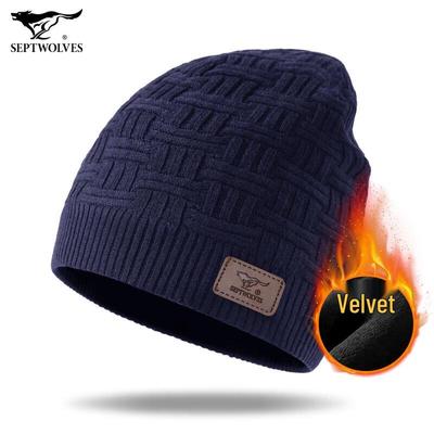 Мужская зимняя вязаная шапка Qipilang