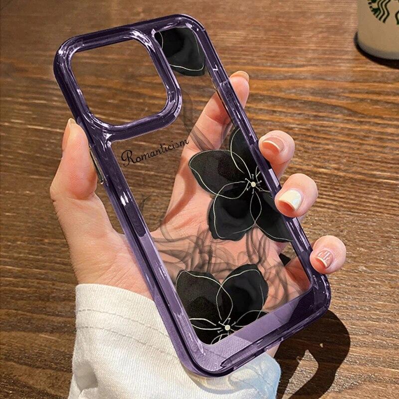 Чехол для телефона с масляной живописью и цветком для iPhone 14 Pro Max, чехол для iPhone 13 11 12 15 Pro Max 7 8 Plus XR XS Max X SE, противоударный чехол