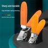 Stainless Steel Slanted Tip Nail Clippers - Large Opening Anti-Splash Cutter for Deep Nail Grooves