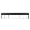 50cm Multifunctional Wall Mounted Kitchen Shelving Bathroom Storage Rack Bottle Holder(SingleLayer with Bar and 5 Hook )
