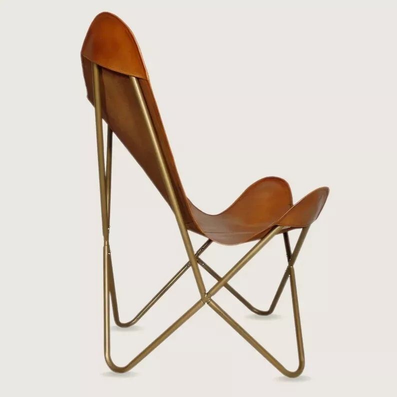 Кожаное кресло-бабочка для отдыха, акцентное кресло для гостиной, сада, офиса, отдыха