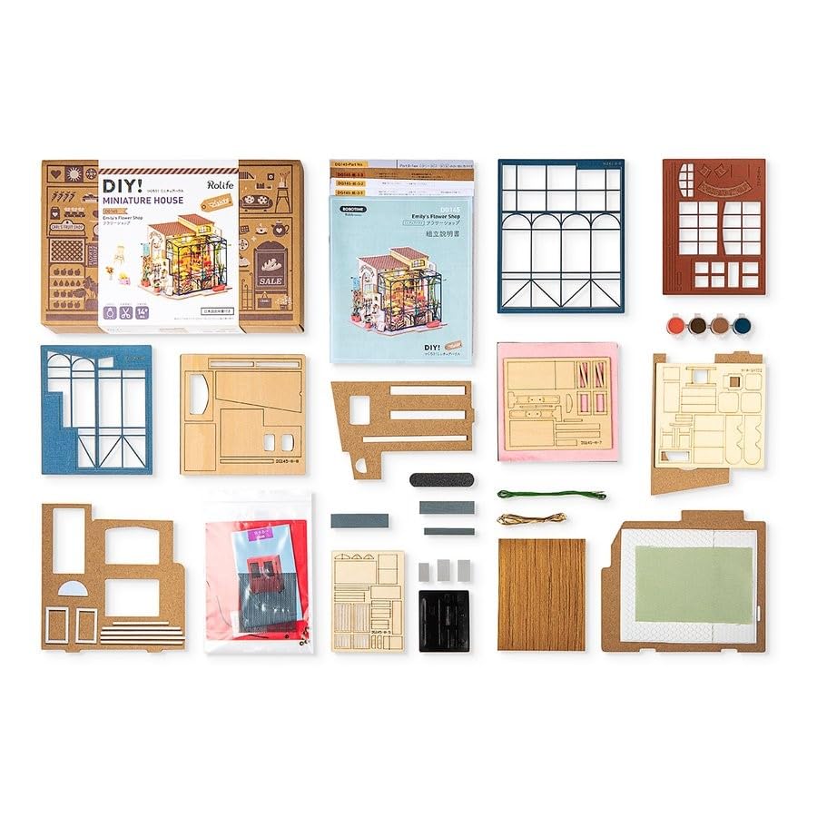 Make It Yourself DIY Miniature House Dollhouse DG Series (flower Shop) with Japanese Instructions
