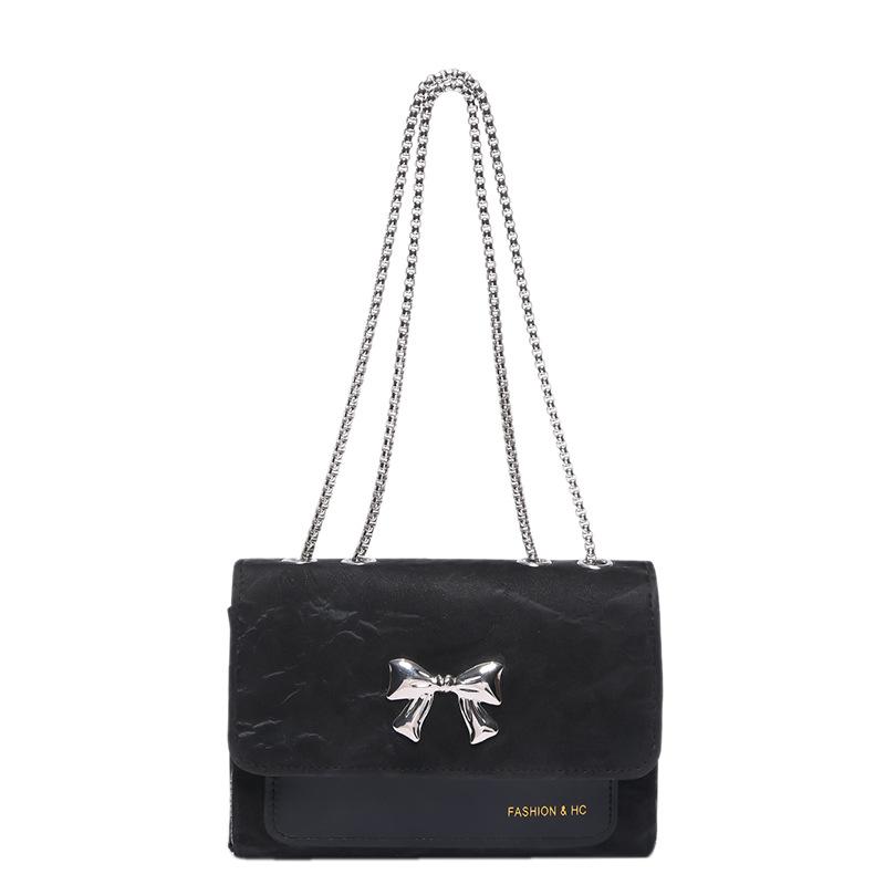 Элегантная модная сумка женская осенняя модная цепочка на плечо сумка-мессенджер универсальный бант маленькая квадратная сумка