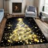 Santa Claus Christmas Tree Elk Area Rug,Carpet Rug for Living Room Bedroom Sofa Doormat Christmas decoration,Non-slip Floor Mat