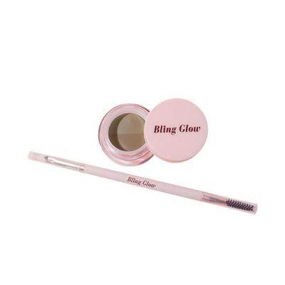 BLING GLOW Карандаш для бровей и набор двойных кистей, 2 шт.