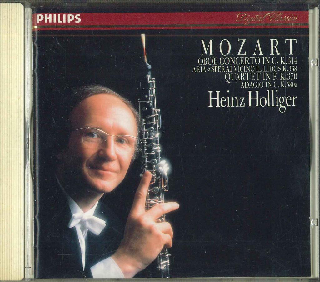 CD HOLLIGER (HEINZ), MOZART, SILITO (K - My Favorite Mozart-Heinz Holliger  PHCP182 PHILIPS Japan ObiClassical Used