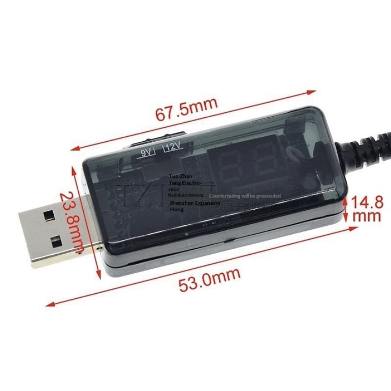 USB повышающий преобразователь DC 5V в 9V 12V USB кабель повышающего преобразователя + Разъем 3,5x1,35 мм для источника питания/Зарядного устройства/Преобразователя мощности