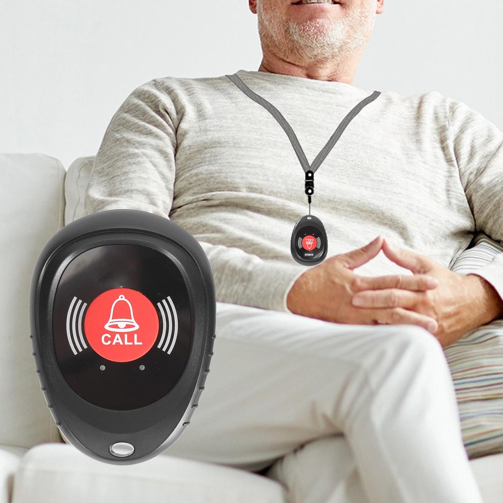 Wireless Caregiver Pager Call Button Professional Re able 3280.8ft Range Nurse Call System for Elderly Patient Monitoring SOS Alarm System
