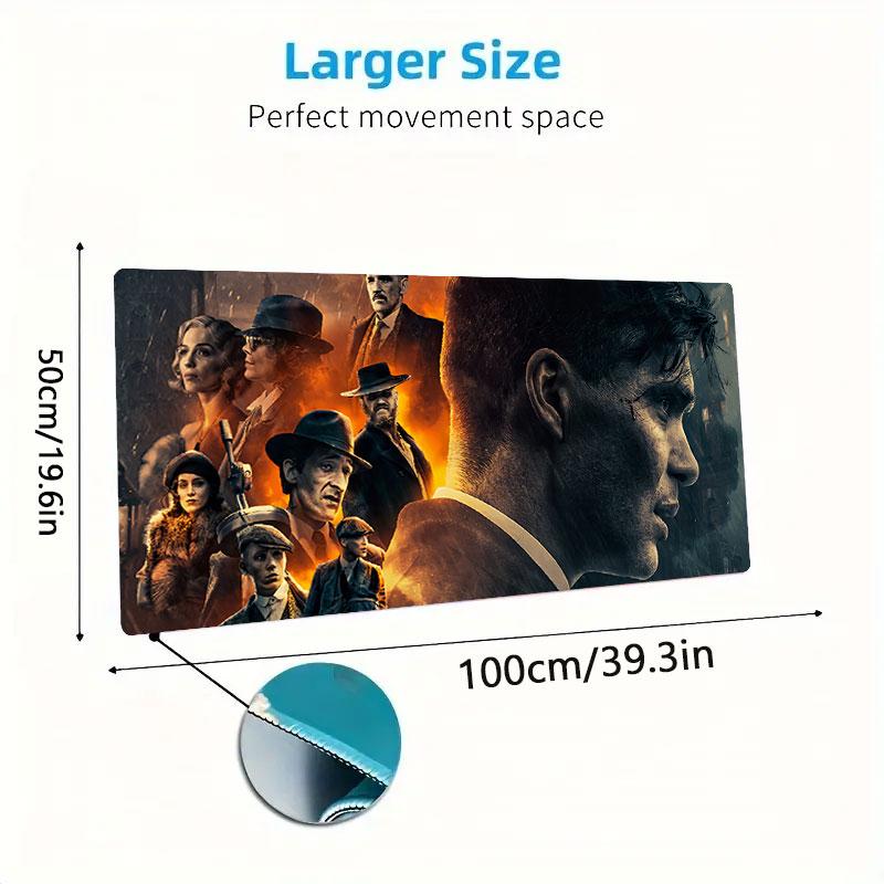 Peaky Blinders Mouse Pad, Large Gaming Desk Mat, Non-slip XXL Mousepad for Laptop & Tablet, Mini PC Playmat with Stitched Edges