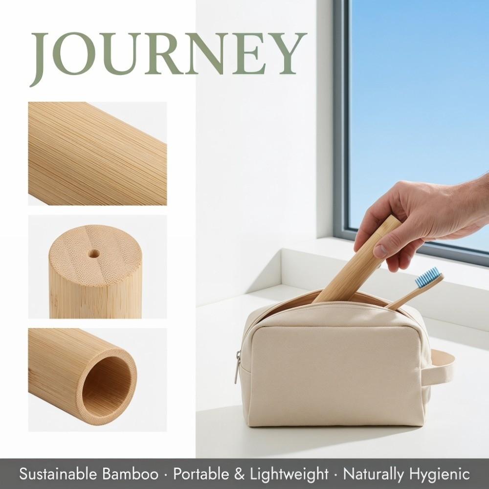Eco Friendly Toothbrush Holder Bamboo Toothbrush Protect Box Home Travel Camping