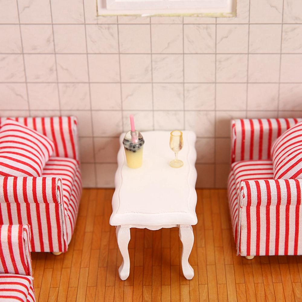Miniature Accessories Doll House Decoration 1/12 Dollhouse Table Furniture Toys Wooden Coffee Table